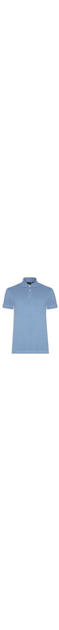 Polo Masculina Básica Piquet - Azul