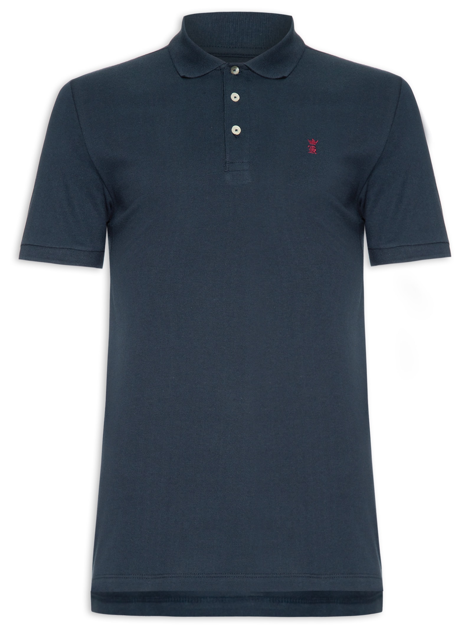 Polo Masculina Básica Piquet Azul Sergio K