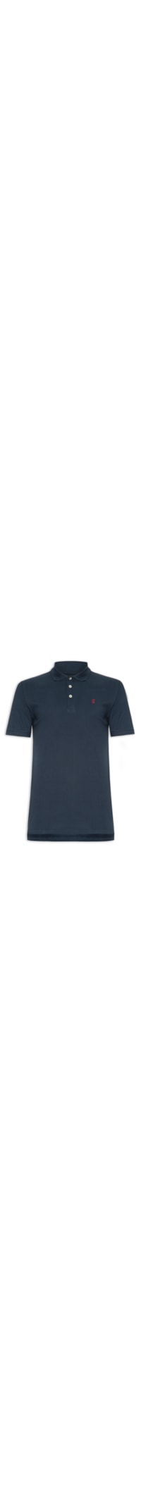 Polo Masculina Básica Piquet - Azul