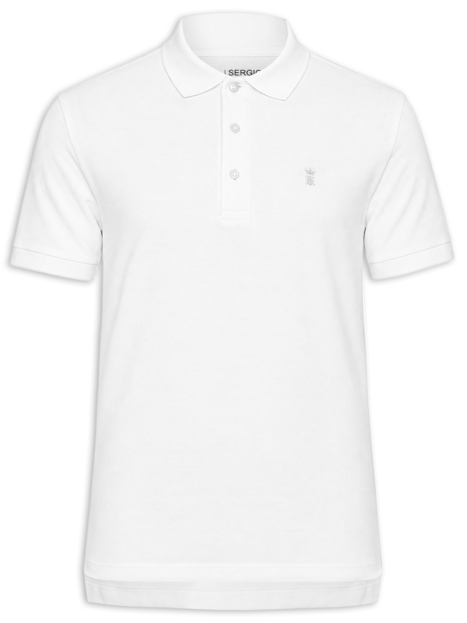 Polo Masculina Básica Piquet Branco Sergio K