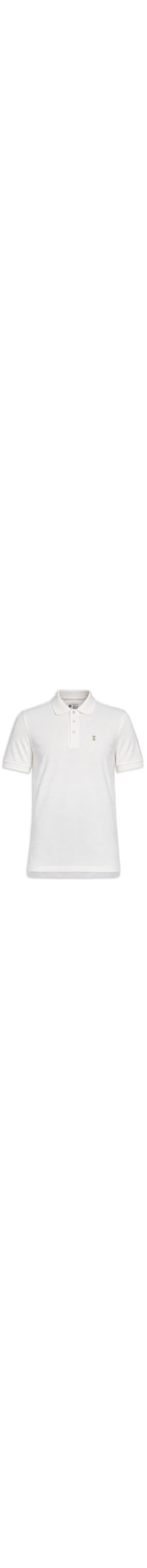 Polo Masculina Básica Piquet - Branco e Verde