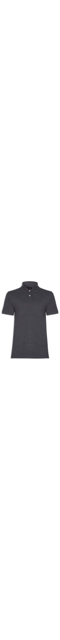 Polo Masculina Básica Piquet - Cinza