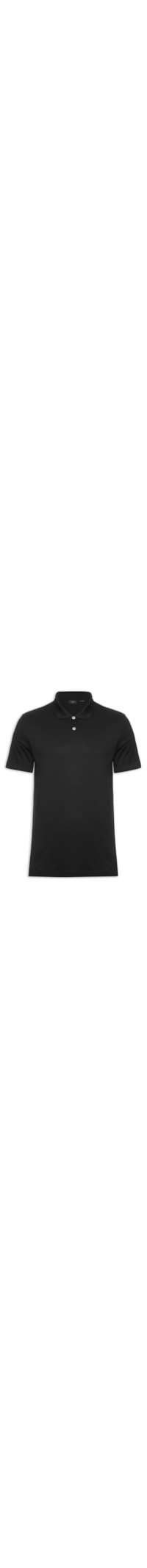 Polo Masculina Básica Piquet - Preto