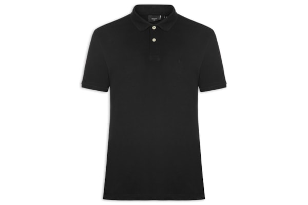 Polo Masculina Básica Piquet - Preto