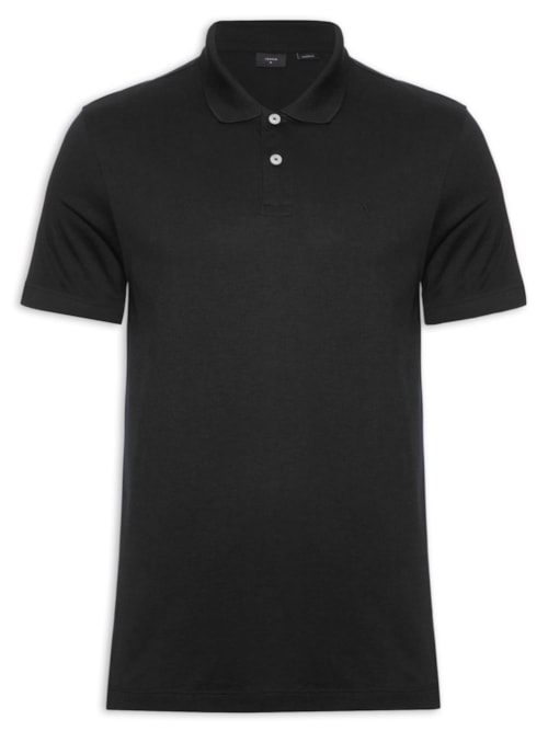 Polo Masculina Básica Piquet - Preto