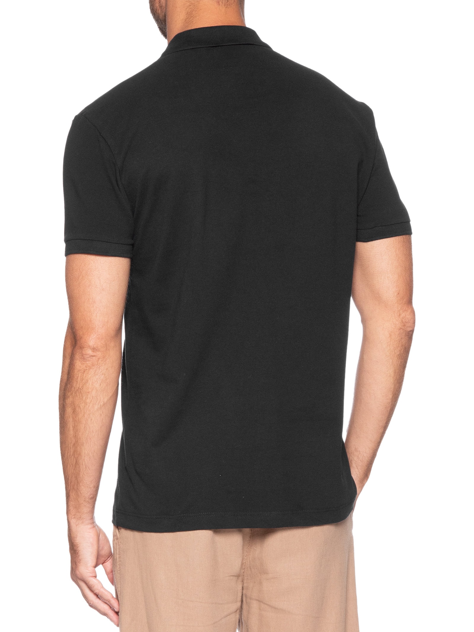 Polo Masculina Básica Piquet Preto Aramis