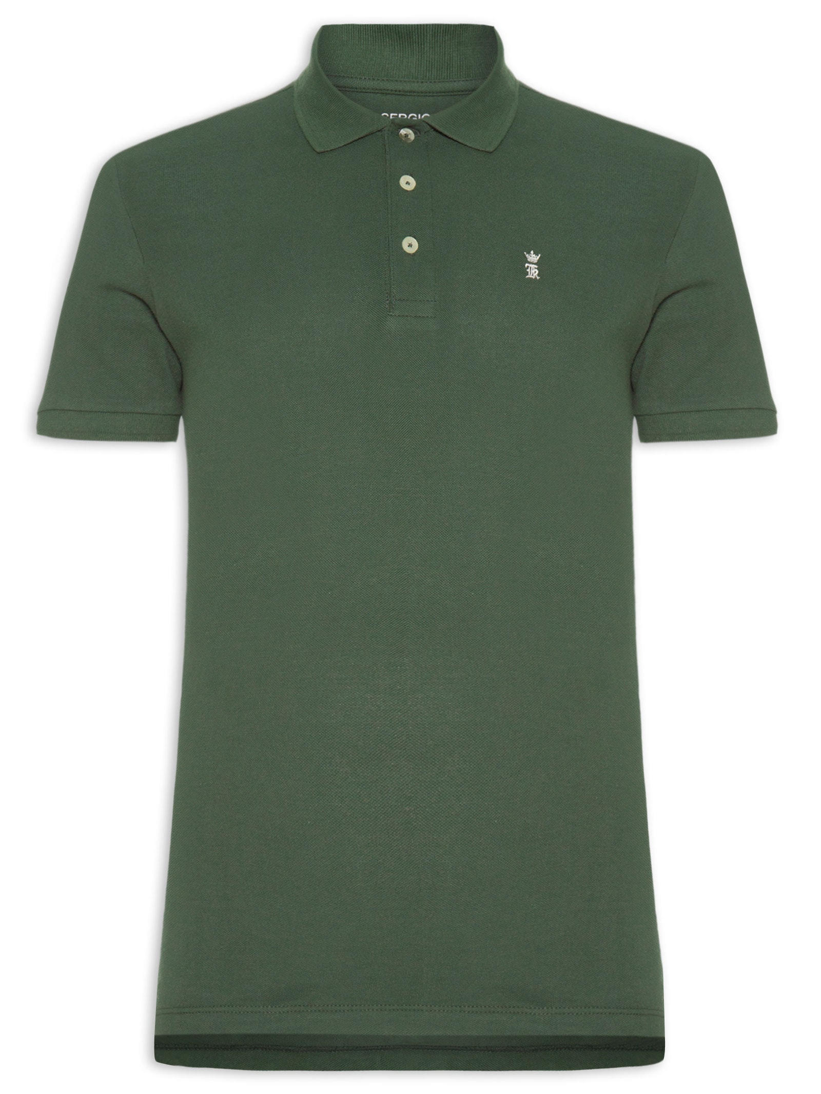 Polo Masculina Básica Piquet Verde Sergio K