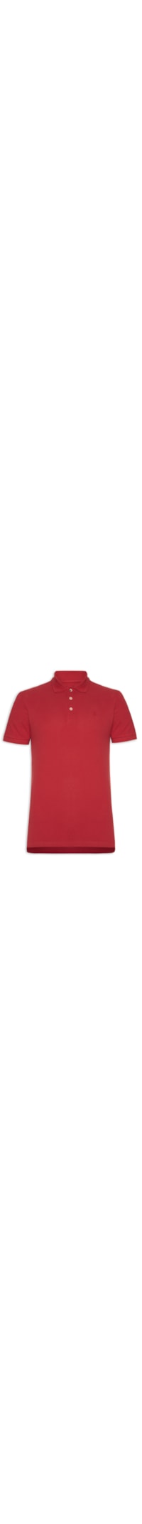 Polo Masculina Básica Piquet - Vermelho