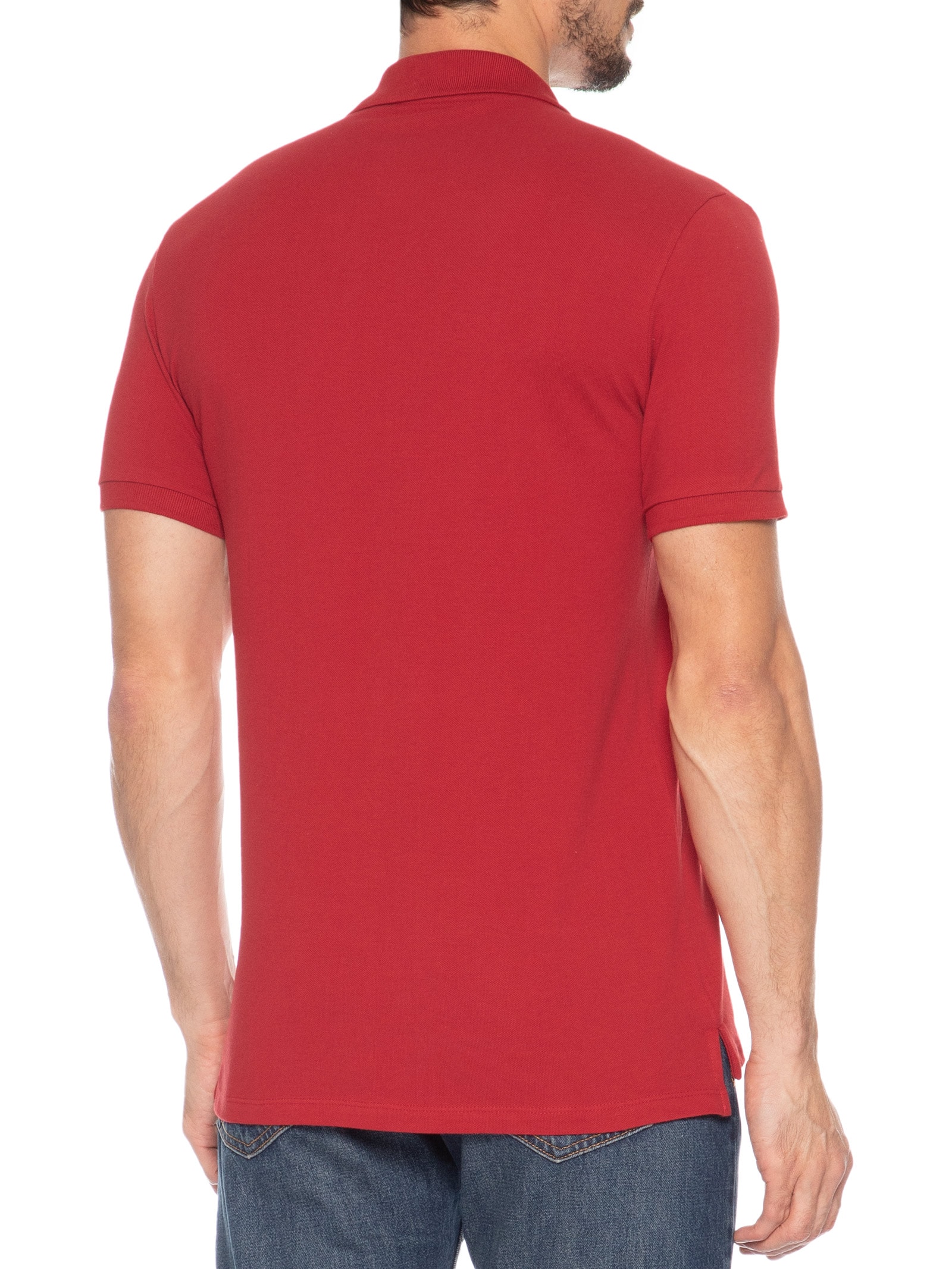 Polo Masculina Básica Piquet Vermelho Sergio K