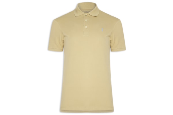 Polo Masculina Básica Piquet – Bege