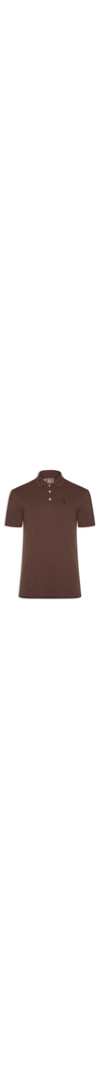 Polo Masculina Básica Piquet – Marrom