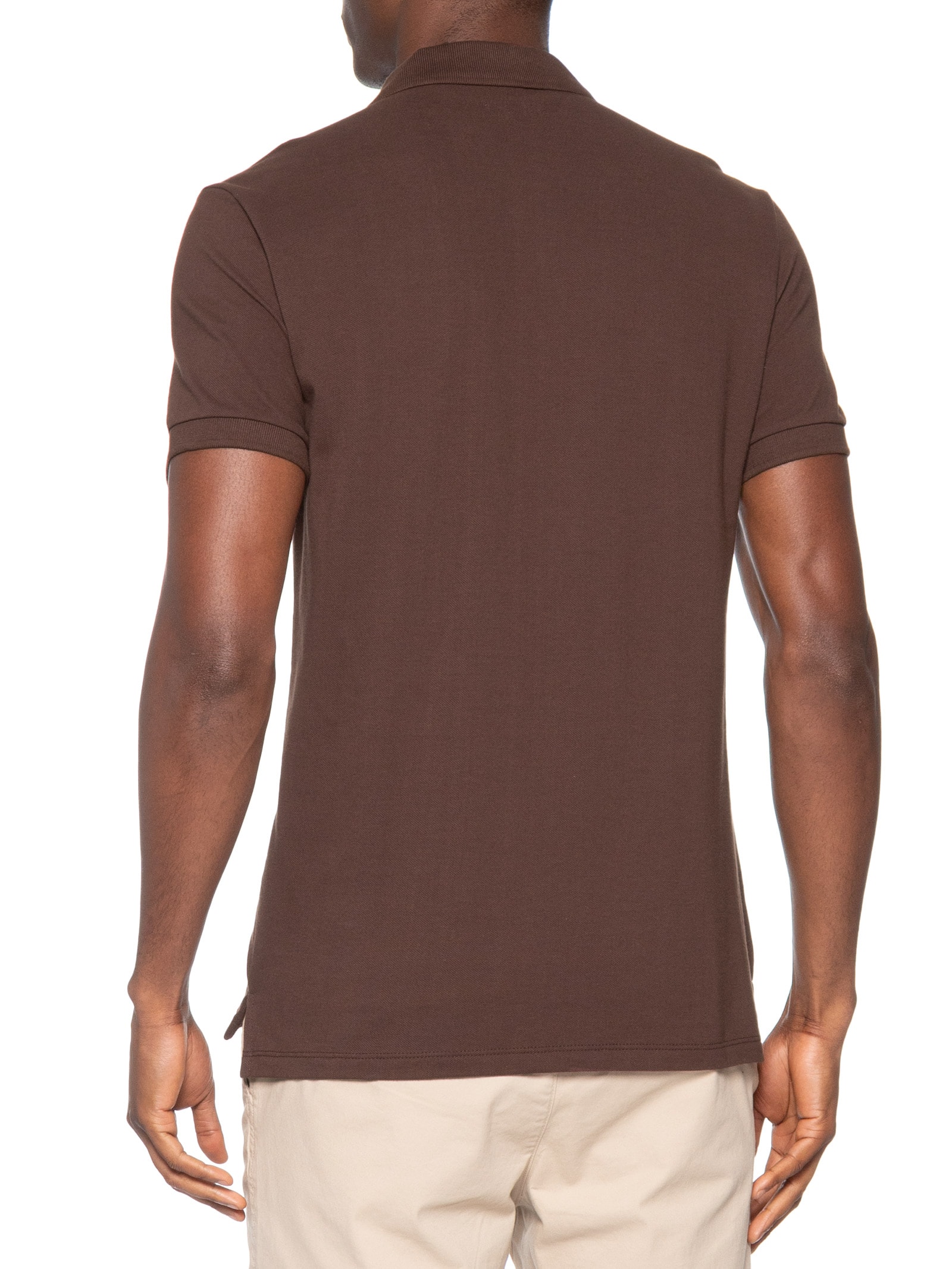 Polo Masculina Básica Piquet – Marrom Sergio K