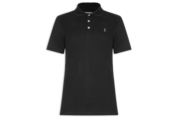 Polo Masculina Básica Piquet – Preto