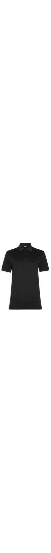 Polo Masculina Básica - Preto