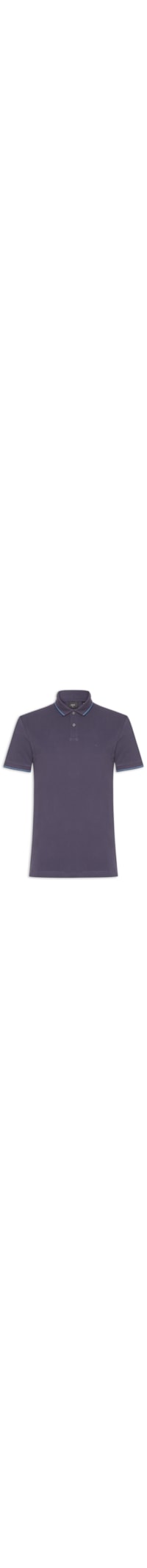 Polo Masculina Básica Regular Fit com 4 Frisos - Azul
