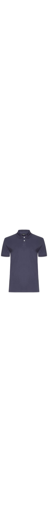 Polo Masculina Básica Regular Fit em 1/2 Malha Lisa - Azul