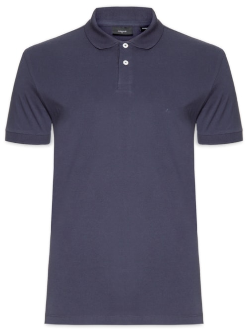 Polo Masculina Básica Regular Fit em 1/2 Malha Lisa – Azul