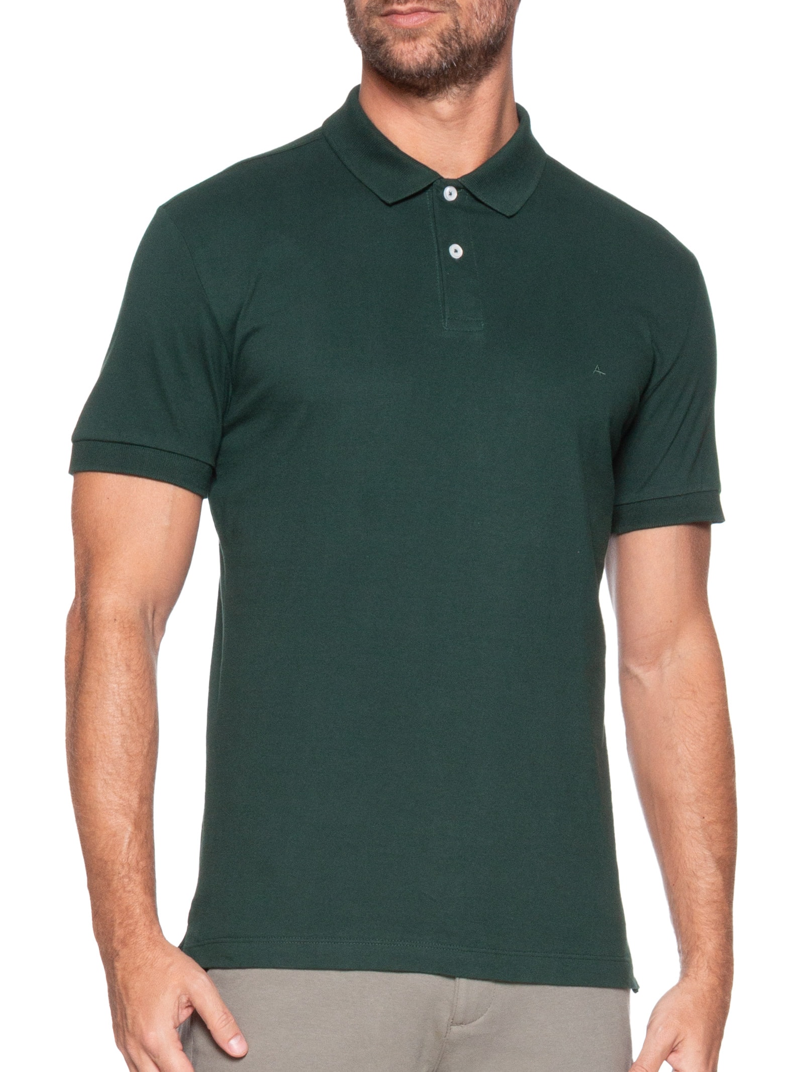 Polo Masculina Básica Regular Fit em 1/2 Malha Lisa Vinho  Aramis