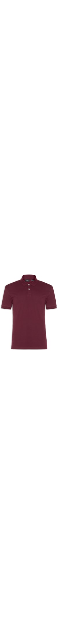 Polo Masculina Básica Regular Fit em 1/2 Malha Lisa - Vinho