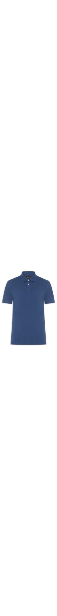 Polo Masculina Básica Regular Fit Em Piquet - Azul