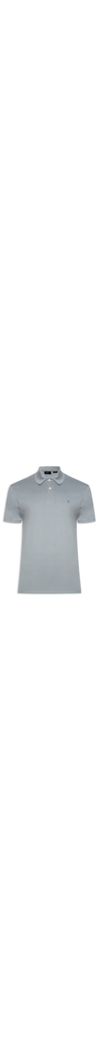 Polo Masculina Básica Regular Fit em Piquet - Cinza