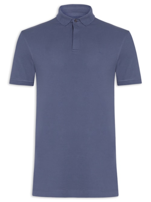 Polo Masculina Básica Regular Fit em Piquet Colorfix – Azul