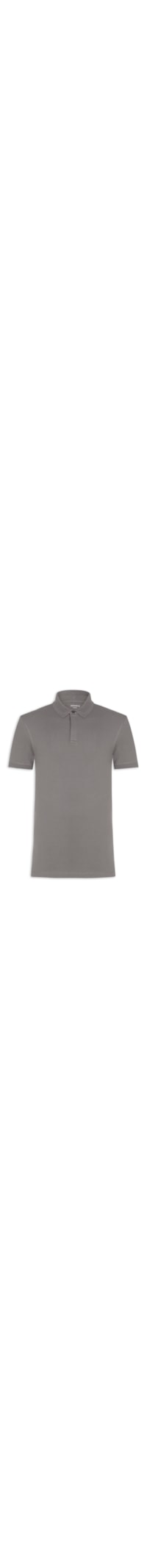 Polo Masculina Básica Regular Fit em Piquet Colorfix - Cinza