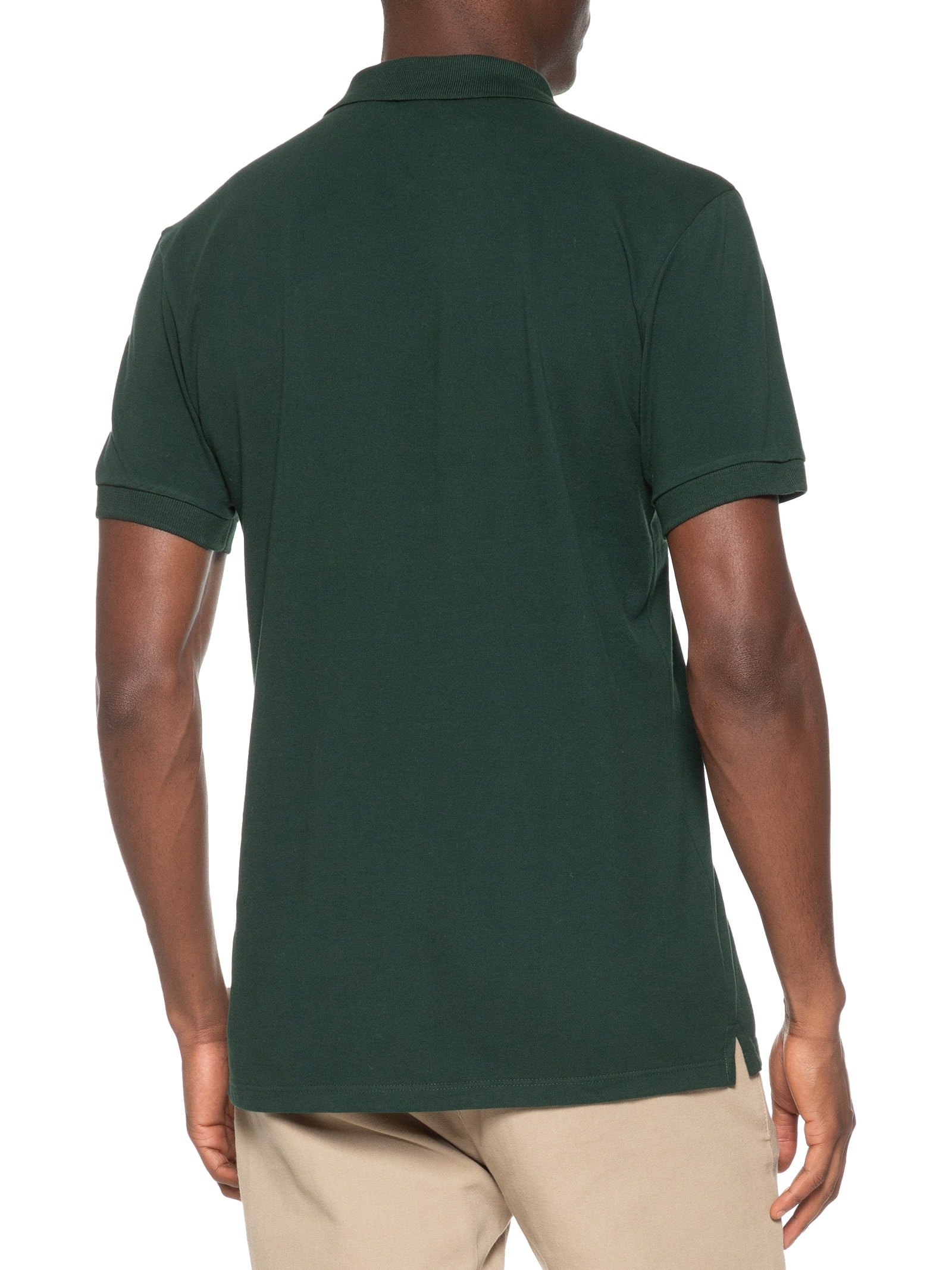 Polo Masculina Básica Regular Fit em Piquet Verde Aramis