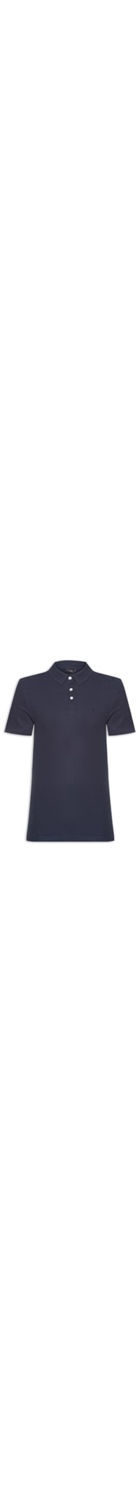 Polo Masculina Básica Regular Fit Logo Sur Ton Em Cotton Piquet - Azul