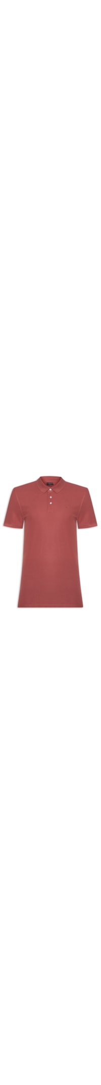 Polo Masculina Básica Regular Fit Logo Sur Ton Em Cotton Piquet - Vermelho