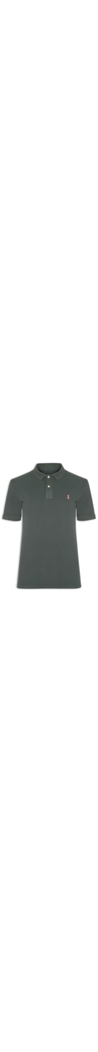 Polo Masculina Básica Slim Fit Summer Em Piquet De Algodão - Cinza
