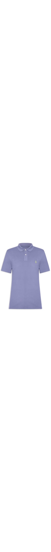 Polo Masculina Básica Summer Em Piquet De Algodão - Azul