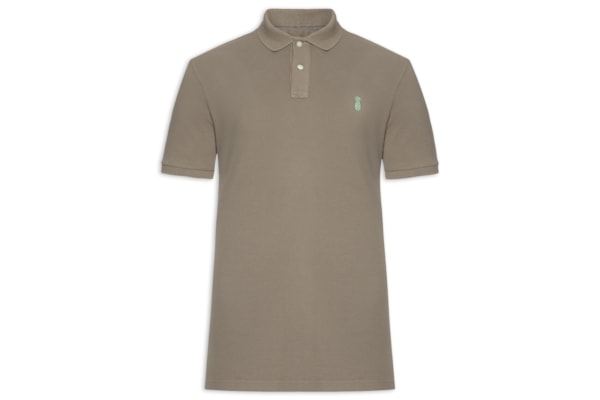 Polo Masculina Básica Summer em Piquet de Algodão - Marrom