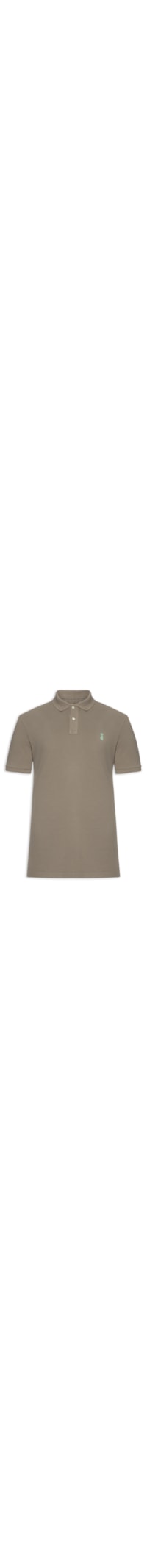 Polo Masculina Básica Summer em Piquet de Algodão - Marrom