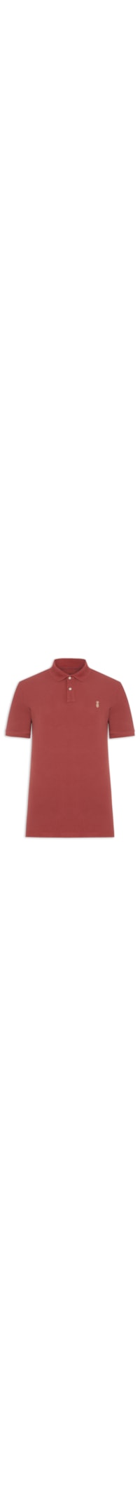 Polo Masculina Básica Summer em Piquet de Algodão - Vermelho