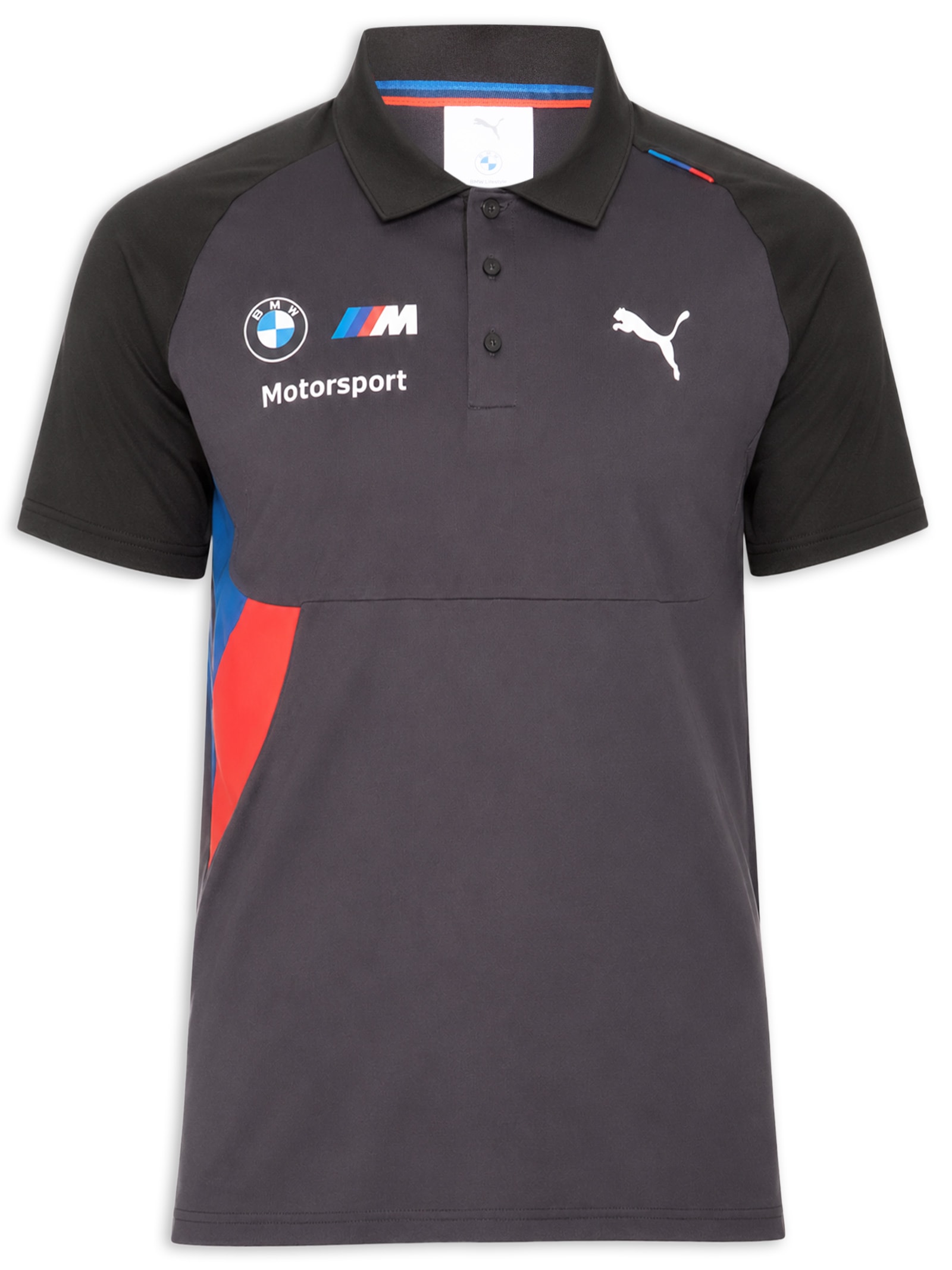 Polo Masculina BMW Replica PUMATECH Preto Puma + Bmw