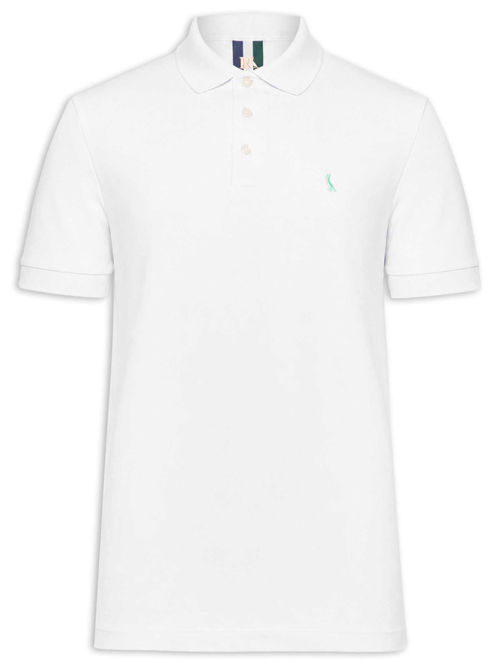 Polo Masculina Bordado Pica-Pau Com Caixa Presenteável – Branco Reserva