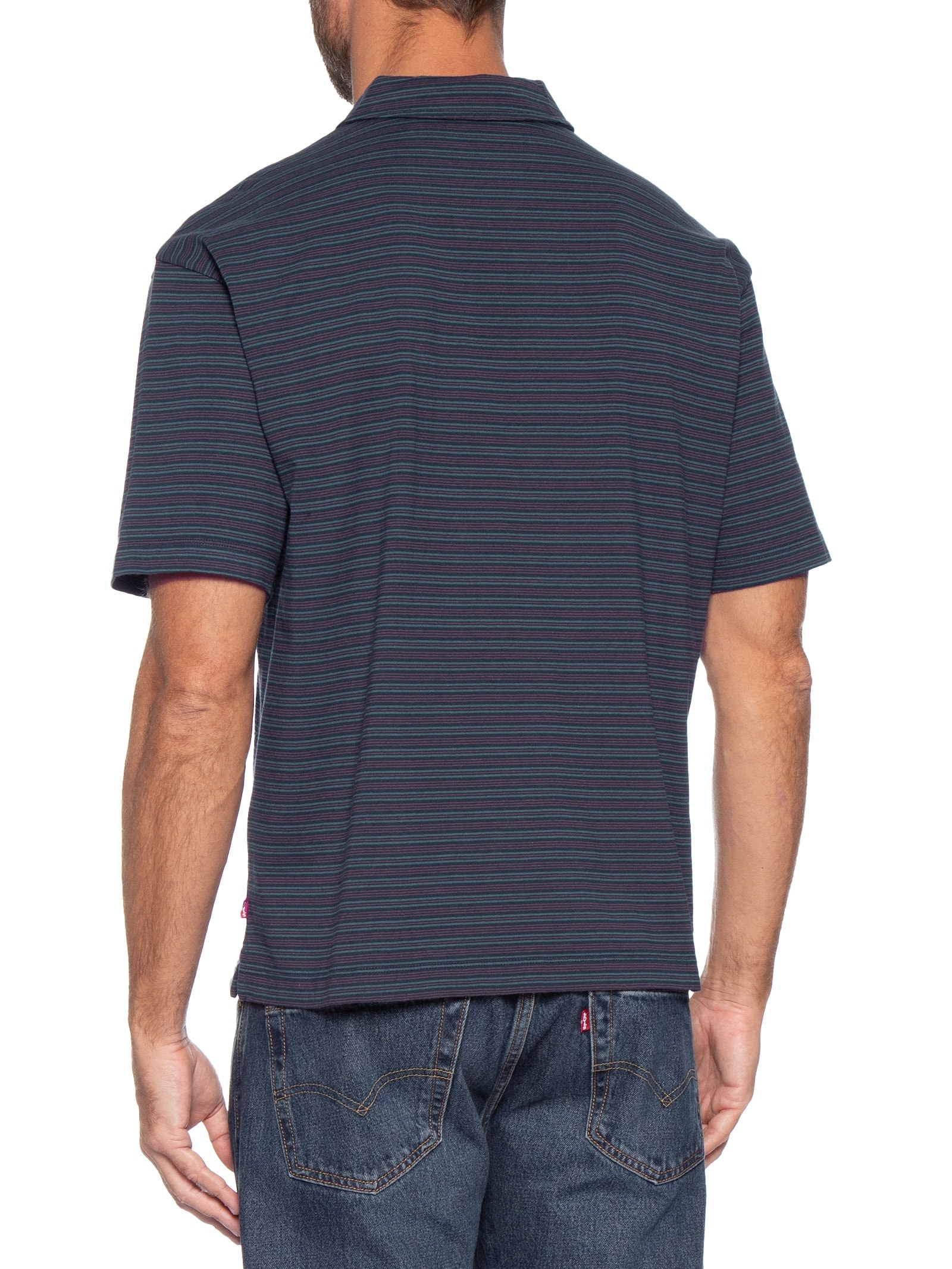 Polo Masculina Boxy Fit Finn Com Bolso Azul Levi's