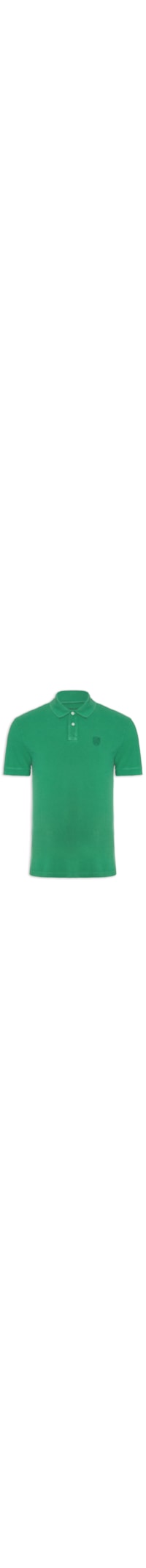 Polo Masculina Brasão Embossed Color Manga Curta - Verde