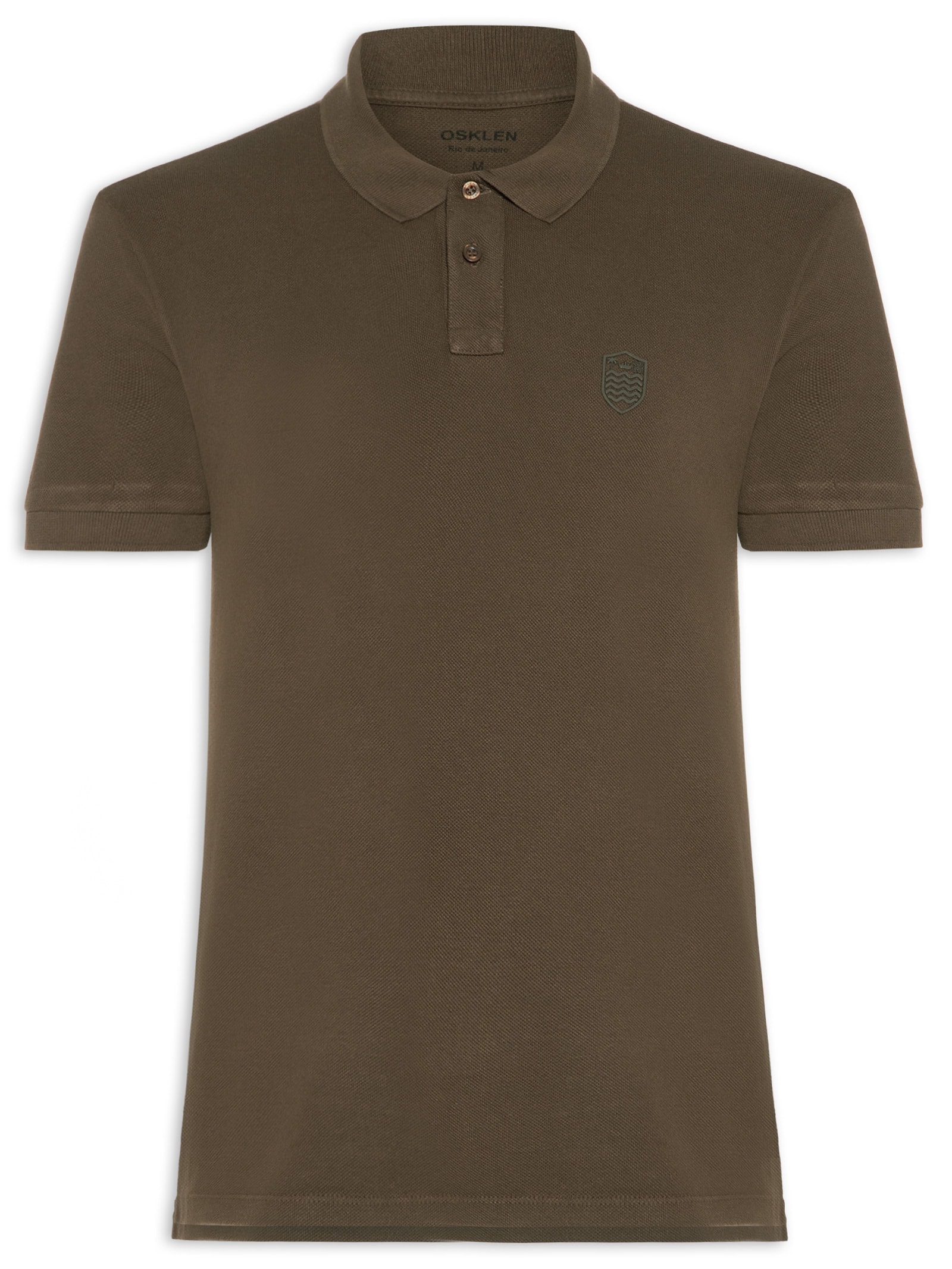 Polo Masculina Brasão Embossed Color Marrom Osklen