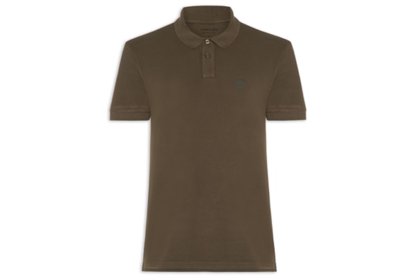 Polo Masculina Brasão Embossed Color – Marrom