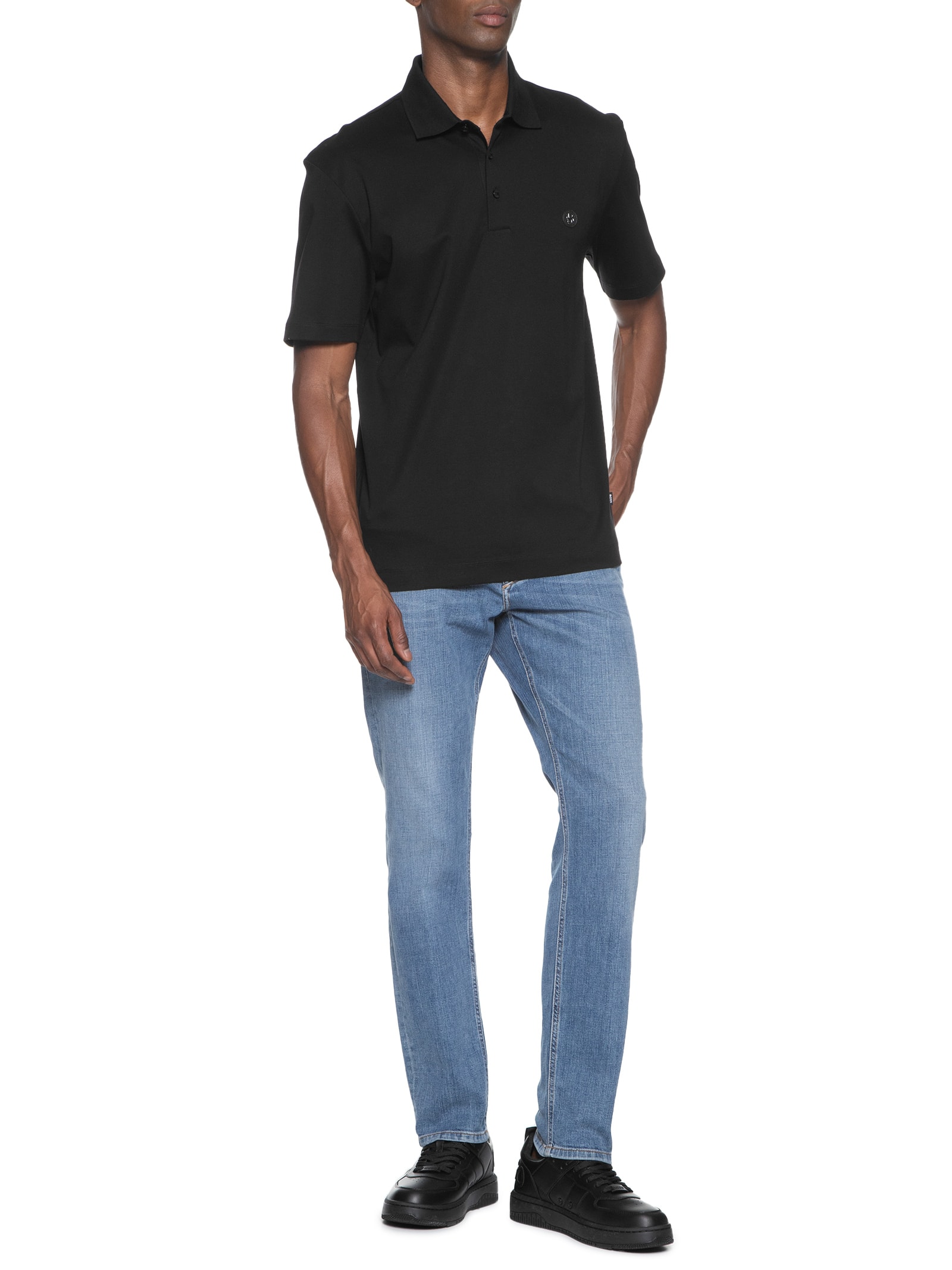 Polo Masculina C Parris Preto Boss
