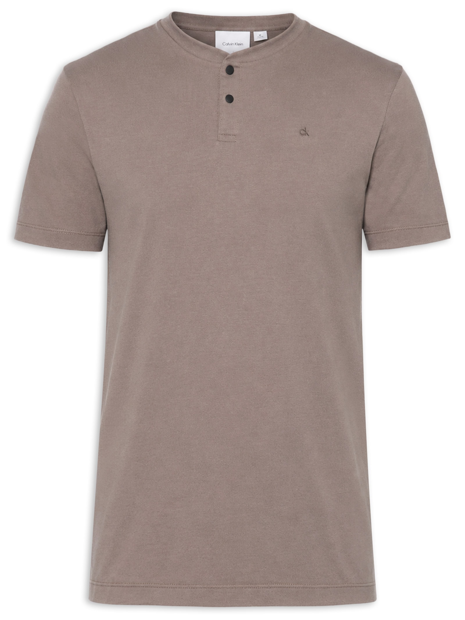 Polo Masculina CK Slim Fit Gola Portuguesa Marrom Calvin Klein