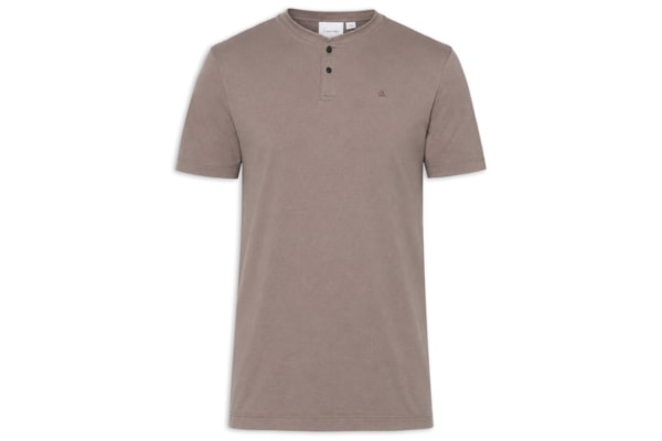 Polo Masculina CK Slim Fit Gola Portuguesa - Marrom