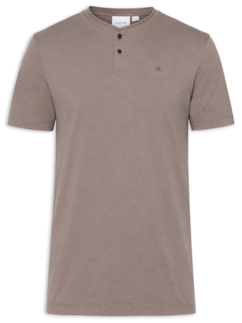 Polo Masculina CK Slim Fit Gola Portuguesa – Marrom