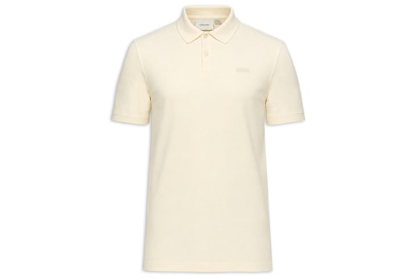 Polo Masculina CK Slim Fit Patch Borracha - Amarelo