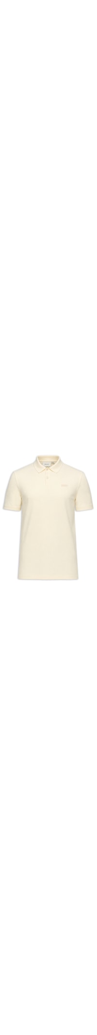 Polo Masculina CK Slim Fit Patch Borracha - Amarelo
