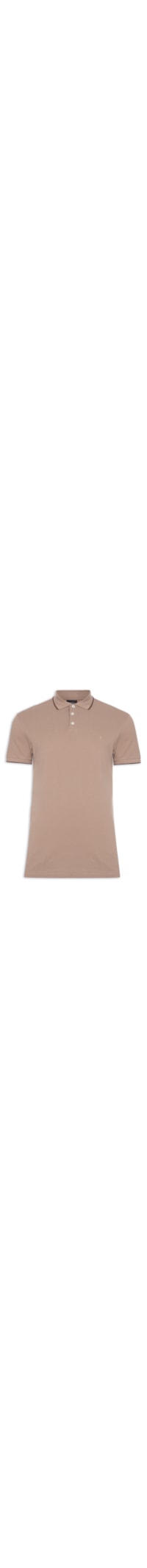 Polo Masculina Classic 1 Friso - Marrom
