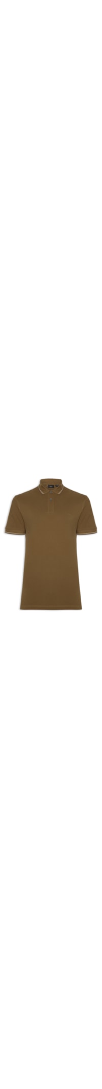 Polo Masculina Classic 1 Friso - Marrom