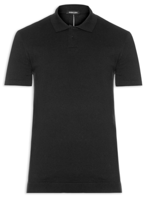 Polo Masculina Classic Cotton Shirt – Preto